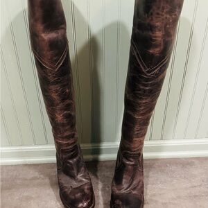 Frye Women's Tall Brown Leather Boots